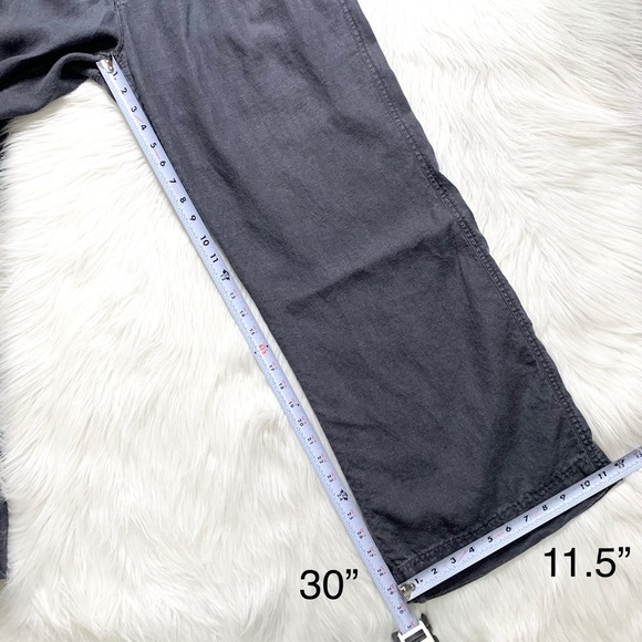 SOLD-Athleta Stormy Blue Linen Trouser Pants - Picture 8 of 8